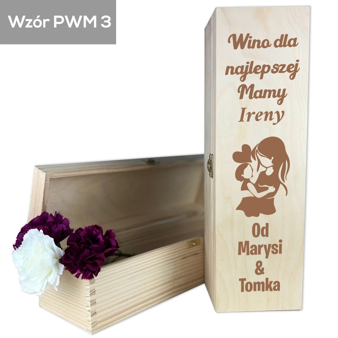 Skrzynka na wino dla najlepszej mamy